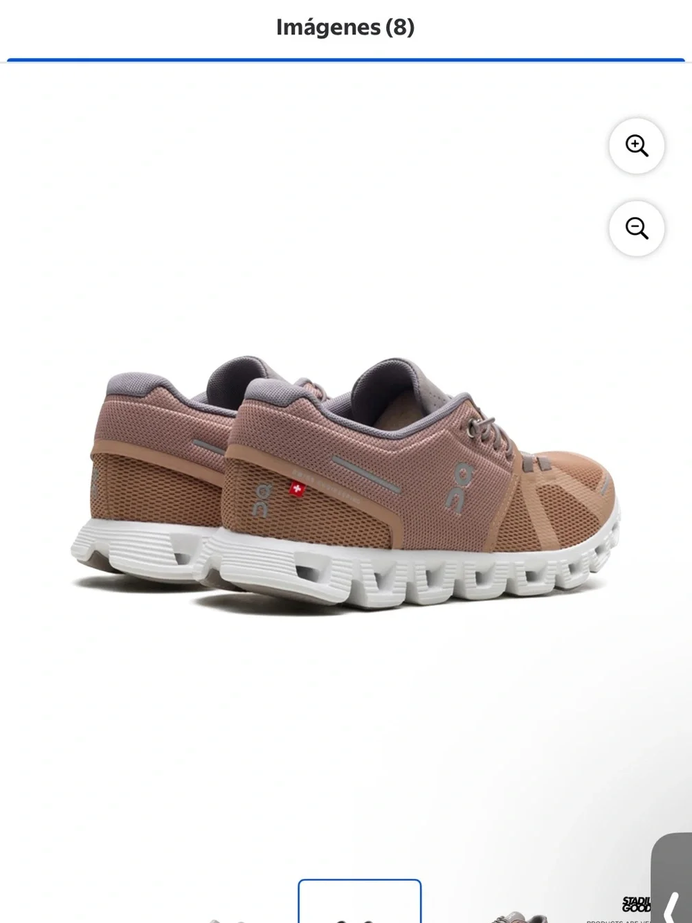 On Running Men's Cloud Sneaker in Dusty Rose and Gray - Picture 5 of 6